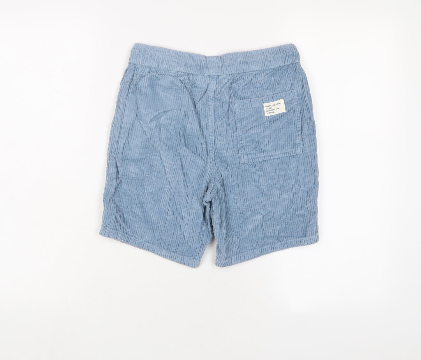 Marks and Spencer Boys Blue Cotton Bermuda Shorts Size 10-11 Years L6 in Regular Drawstring