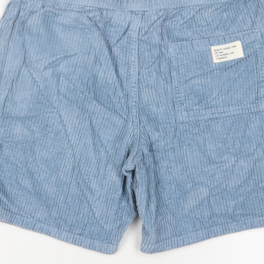 Marks and Spencer Boys Blue Cotton Bermuda Shorts Size 10-11 Years L6 in Regular Drawstring