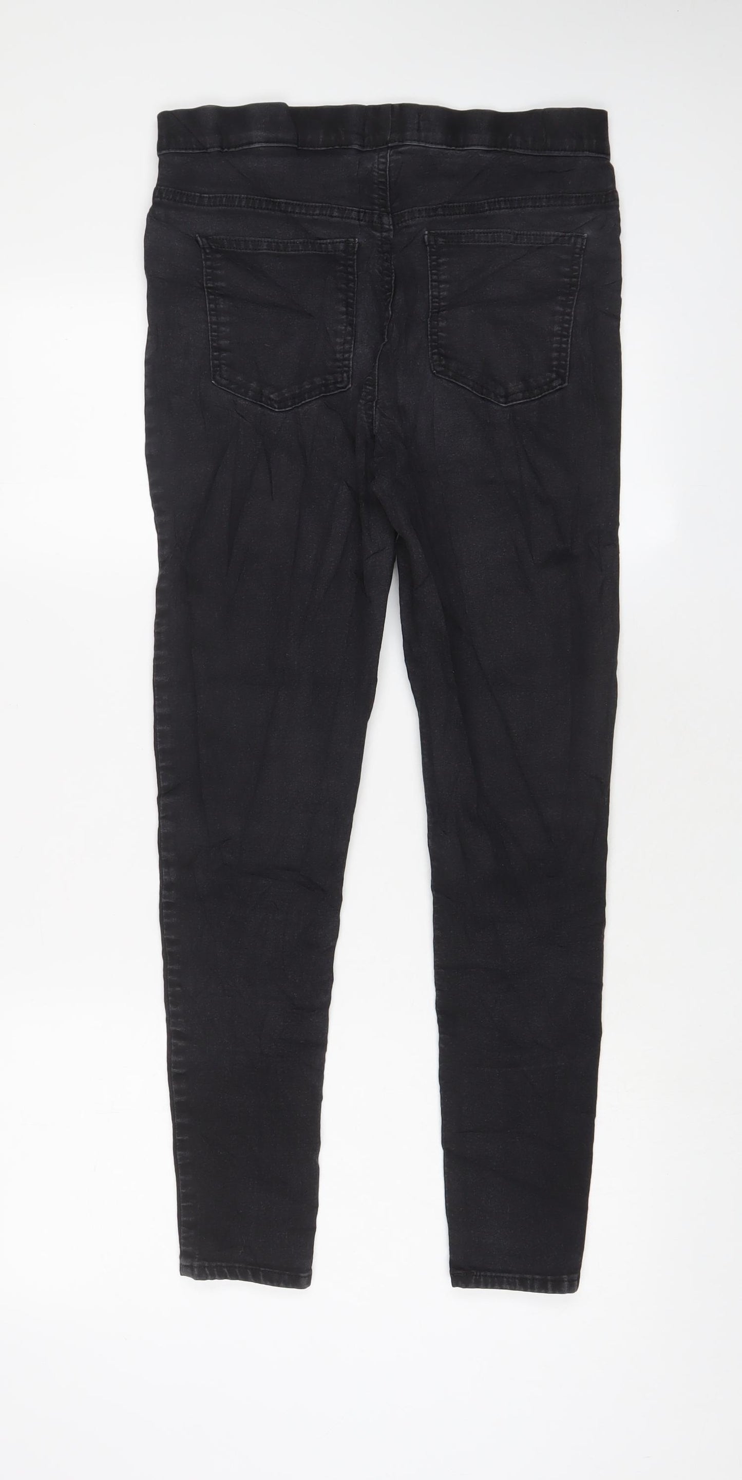 Marks and Spencer Womens Grey Cotton Jegging Jeans Size 12 L28 in Regular
