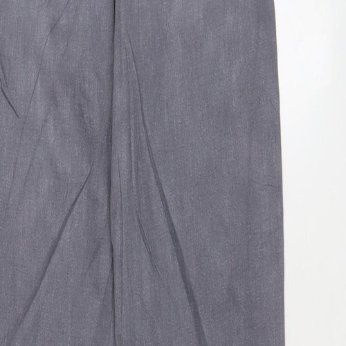 Marks and Spencer Womens Grey Cotton Straight Jeans Size 6 L29 in Regular Zip