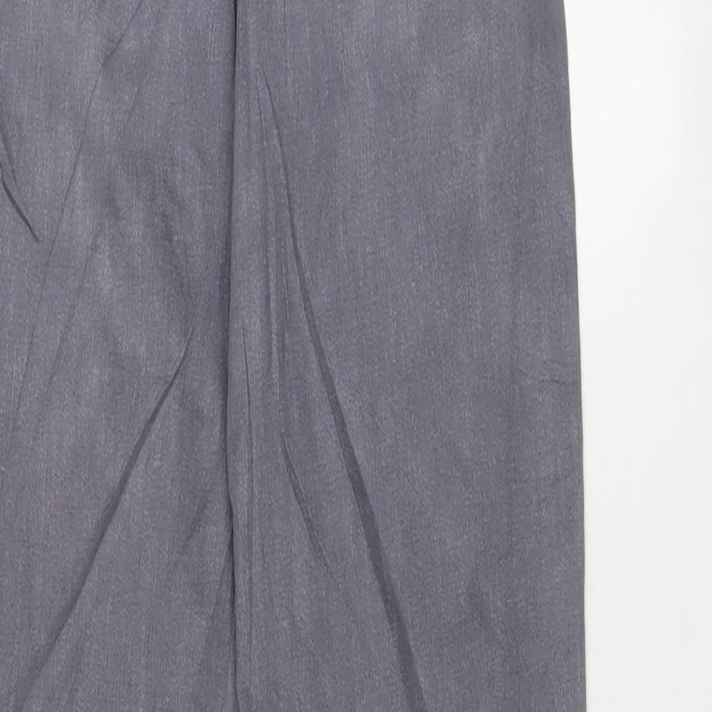 Marks and Spencer Womens Grey Cotton Straight Jeans Size 6 L29 in Regular Zip