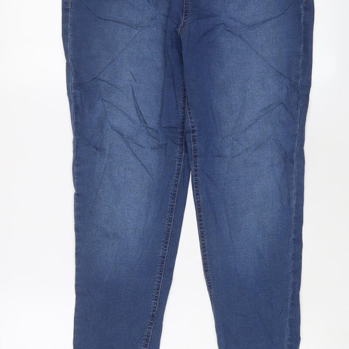 Marks and Spencer Womens Blue Cotton Jegging Jeans Size 14 L30 in Regular