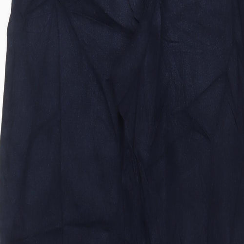 Marks and Spencer Womens Blue Cotton Tapered Jeans Size 8 L30 in Slim Zip