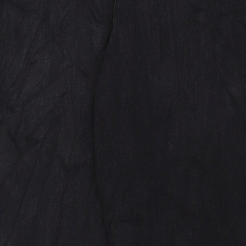 Autograph Womens Black Cotton Wide-Leg Jeans Size 24 L33 in Regular Zip