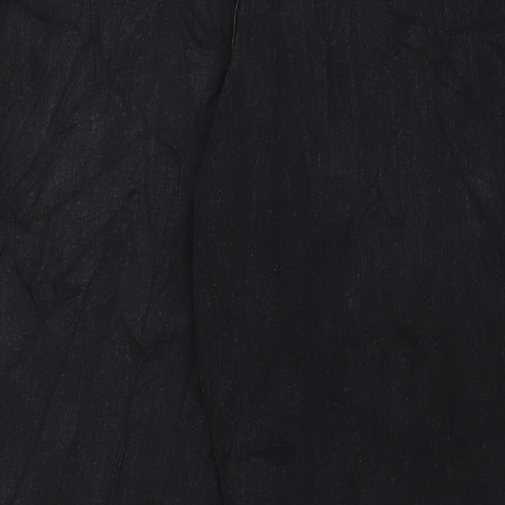 Autograph Womens Black Cotton Wide-Leg Jeans Size 24 L33 in Regular Zip