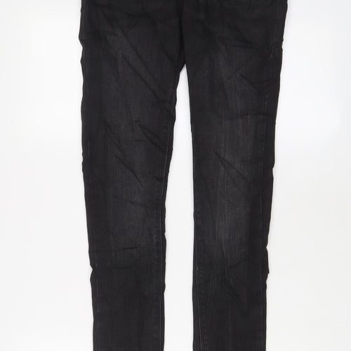 Denim & Co. Womens Black Cotton Skinny Jeans Size 10 L32 in Regular Zip