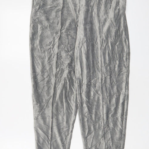 Marks and Spencer Womens Grey Polyester Trousers Size 10 L28 in Regular