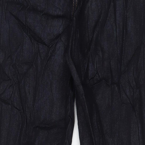 Autograph Womens Blue Cotton Straight Jeans Size 16 L29 in Regular Zip
