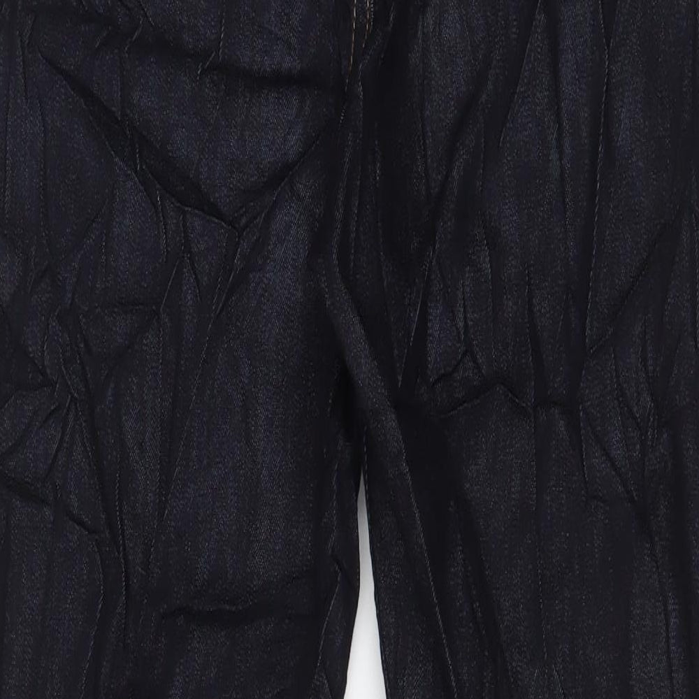Autograph Womens Blue Cotton Straight Jeans Size 16 L29 in Regular Zip