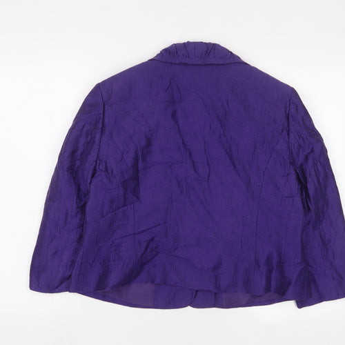 Precis Womens Purple Jacket Size 16 Button