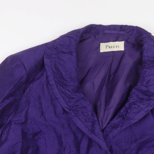 Precis Womens Purple Jacket Size 16 Button