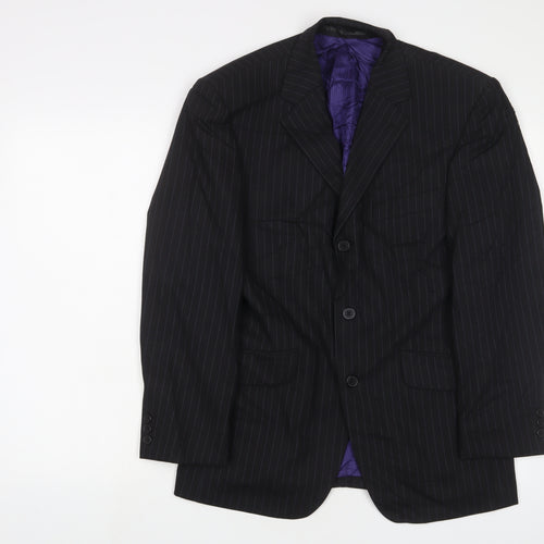 Burton Mens Grey Wool Jacket Suit Jacket Size 36 Regular