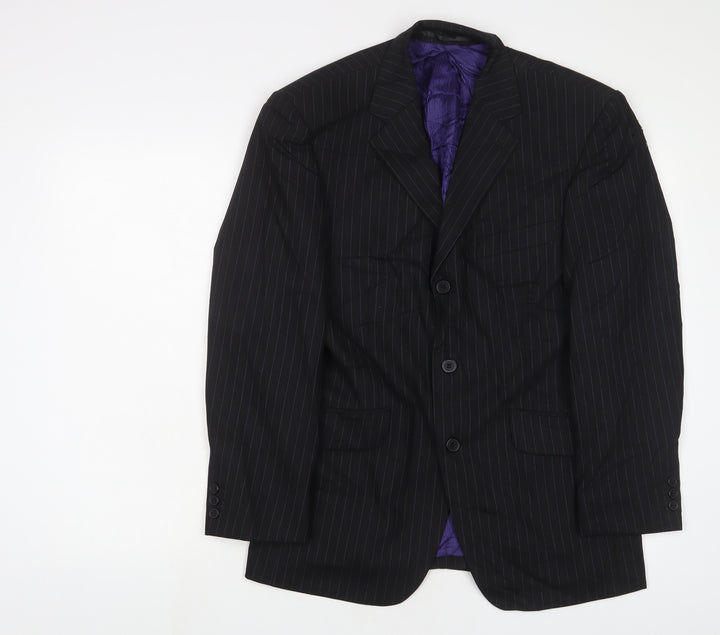 Burton Mens Grey Wool Jacket Suit Jacket Size 36 Regular