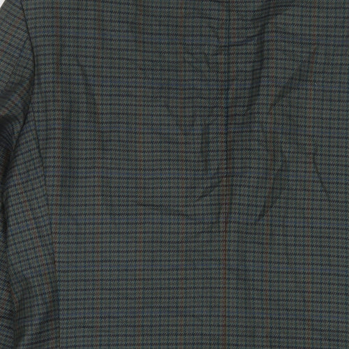 Marks and Spencer Mens Green Plaid Wool Jacket Suit Jacket Size 40 Regular