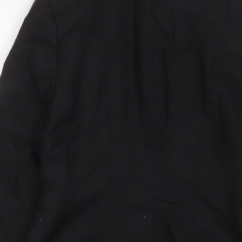 H&M Womens Black Jacket Blazer Size 8 Button