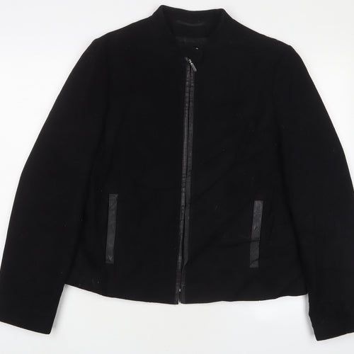 Marks and Spencer Womens Black Jacket Size 14 Zip