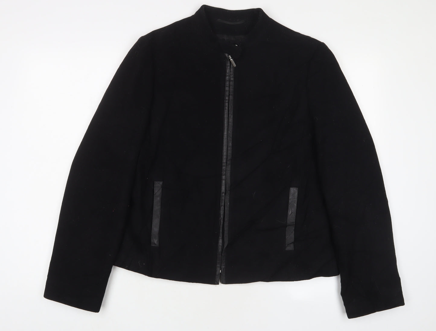 Marks and Spencer Womens Black Jacket Size 14 Zip