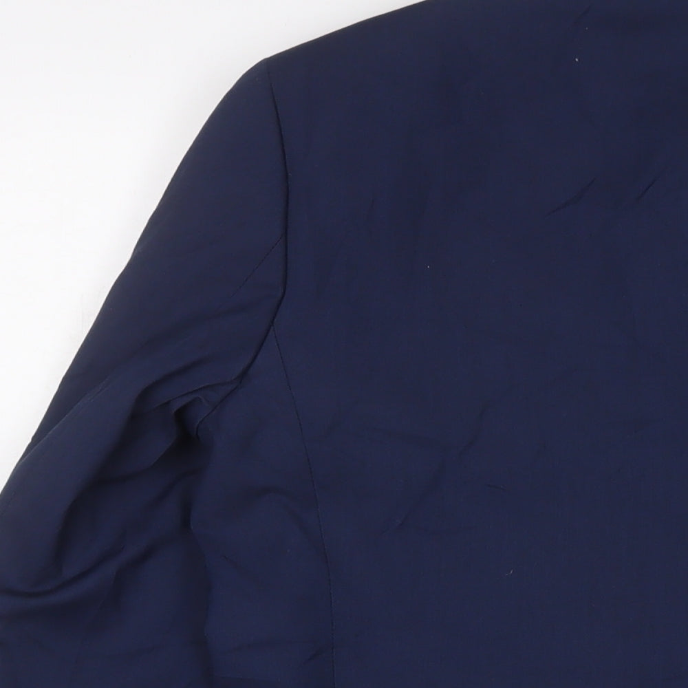Marks and Spencer Mens Blue Polyester Jacket Suit Size 40 Regular
