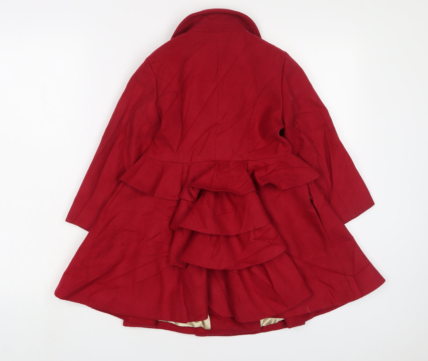 Monsoon Girls Pink Overcoat Coat Size 5-6 Years Button