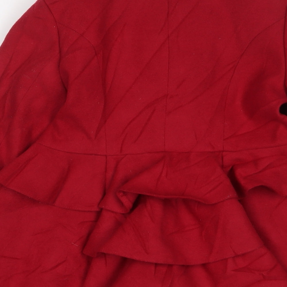Monsoon Girls Pink Overcoat Coat Size 5-6 Years Button