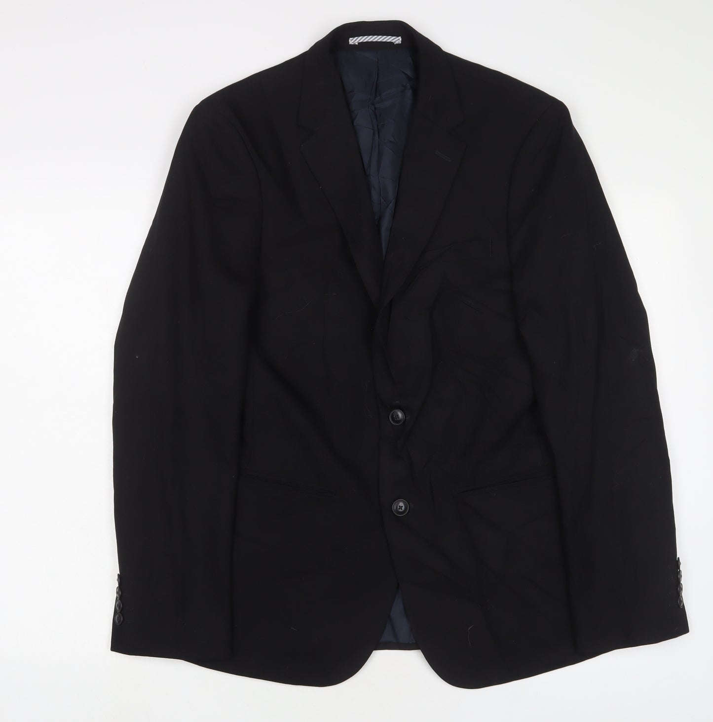 Marks and Spencer Mens Black Wool Jacket Suit Jacket Size 38 Regular