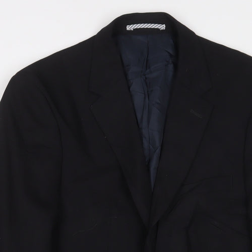 Marks and Spencer Mens Black Wool Jacket Suit Jacket Size 38 Regular