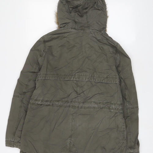 H&M Womens Green Jacket Coat Size 12 Zip