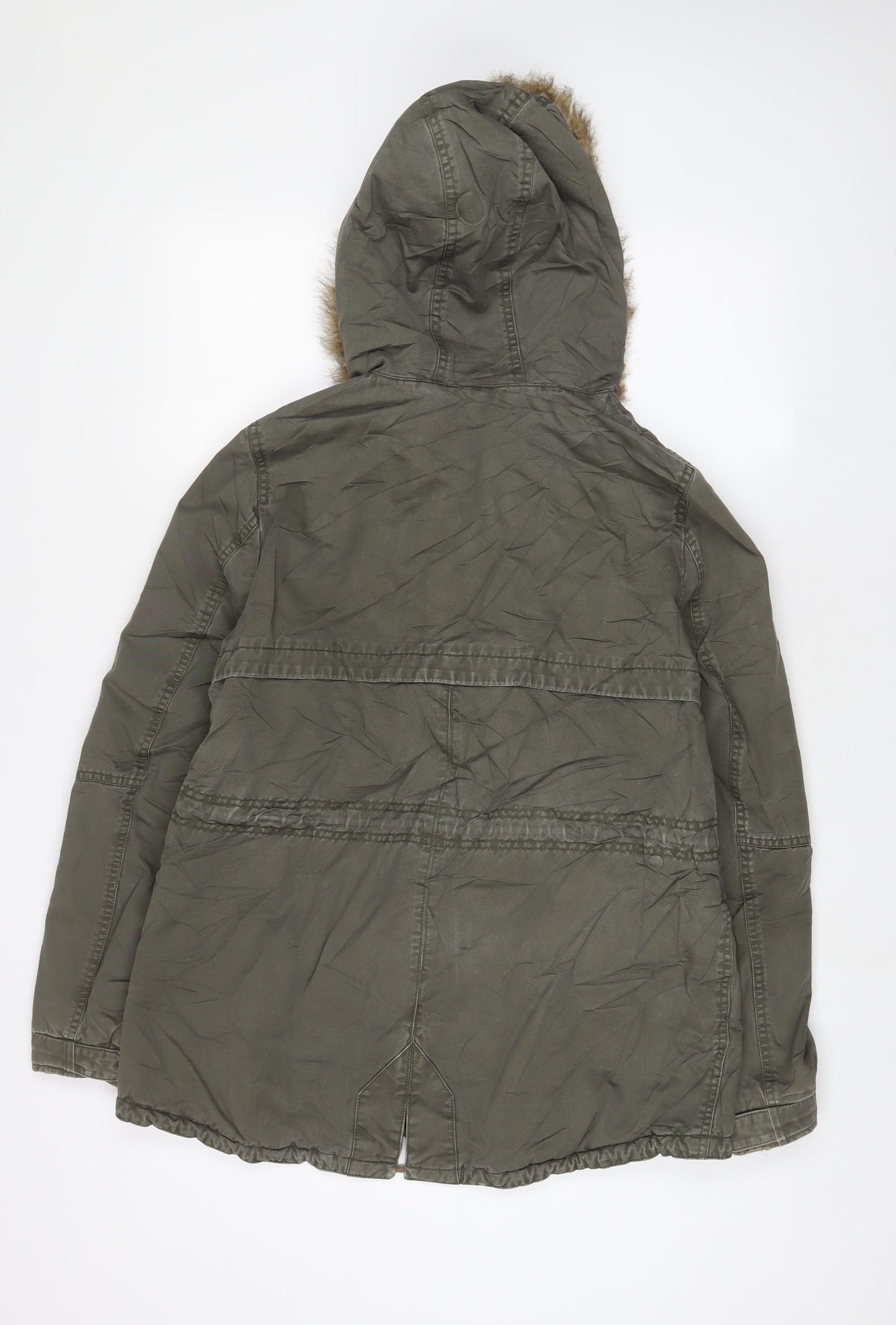 H&M Womens Green Jacket Coat Size 12 Zip