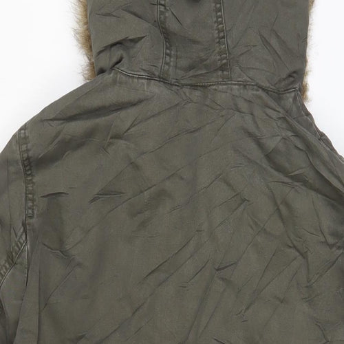 H&M Womens Green Jacket Coat Size 12 Zip