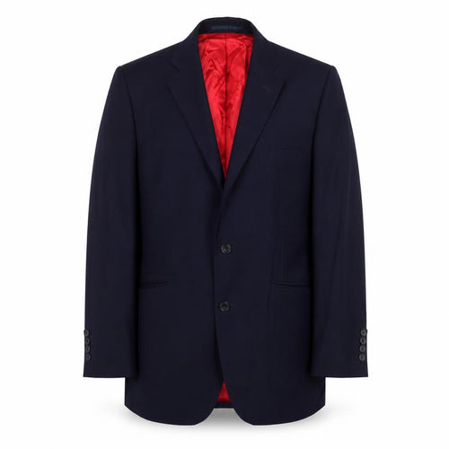 Jasper Littman Mens Blue Wool Jacket Suit Jacket Size 38 Regular