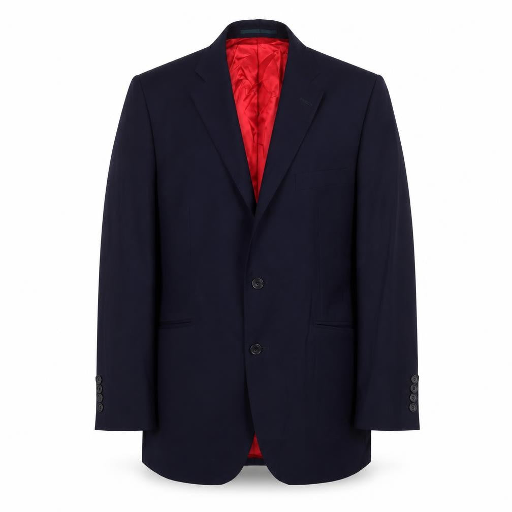 Jasper Littman Mens Blue Wool Jacket Suit Jacket Size 38 Regular