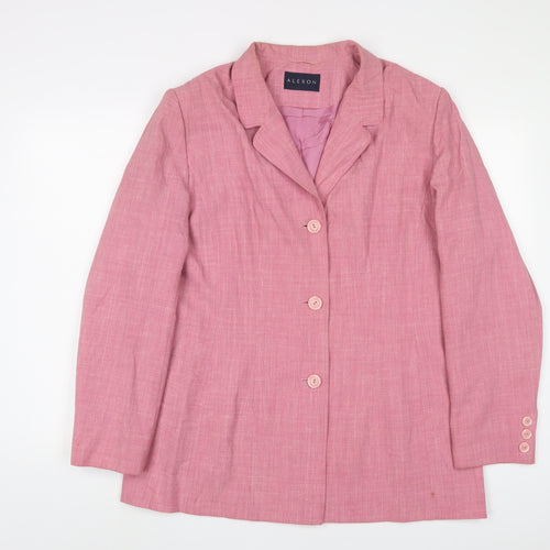 Alexon Womens Pink Jacket Blazer Size 16 Button