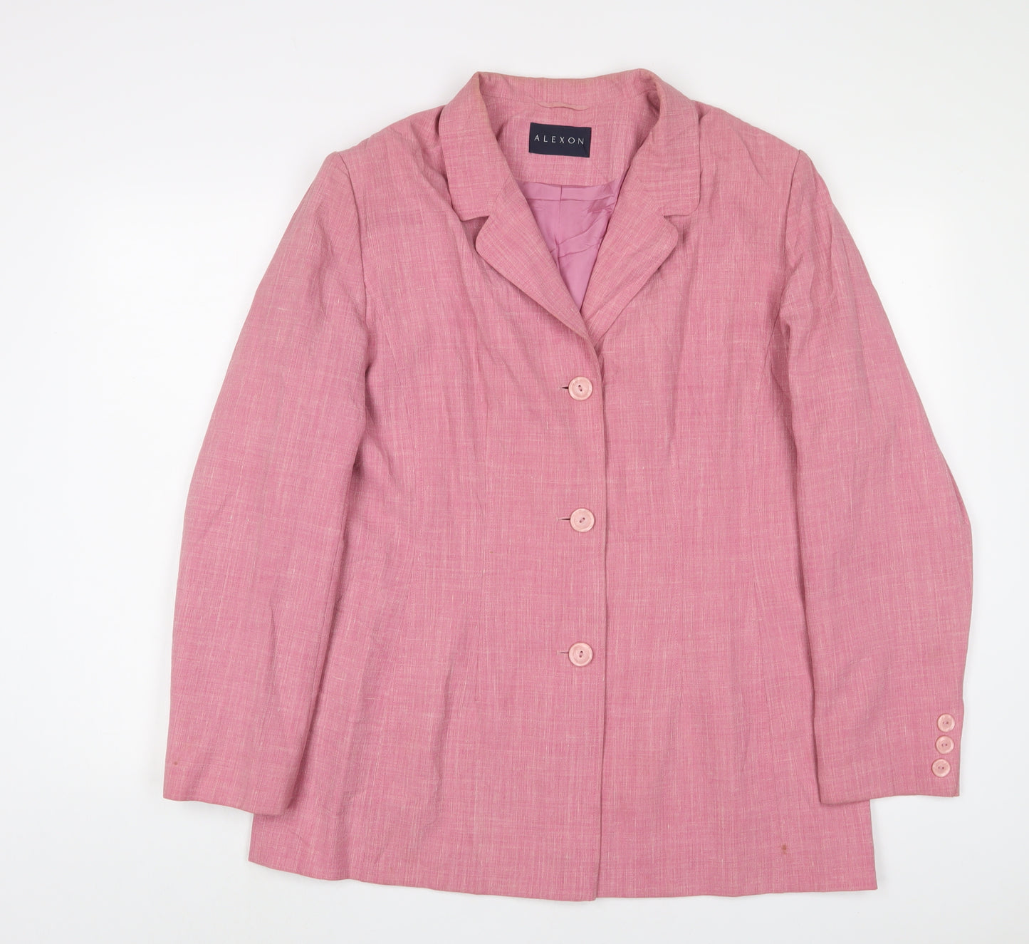 Alexon Womens Pink Jacket Blazer Size 16 Button