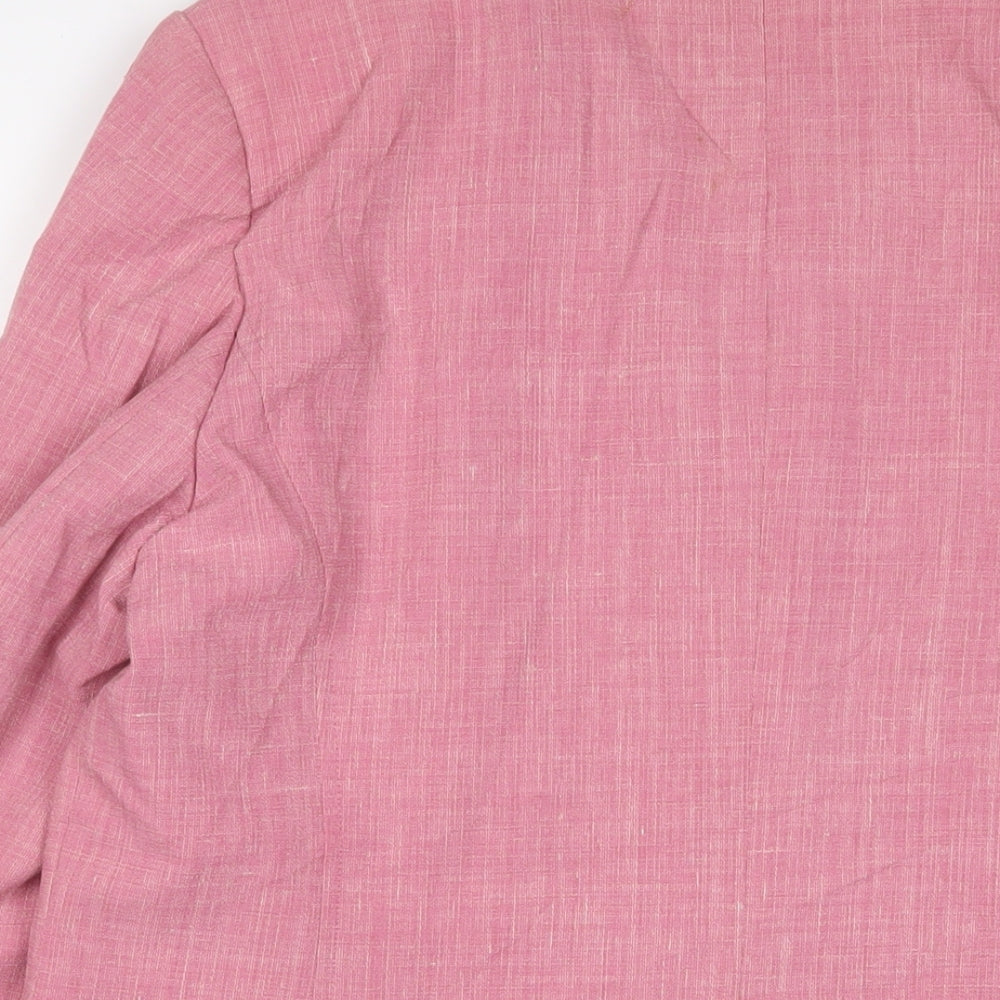 Alexon Womens Pink Jacket Blazer Size 16 Button