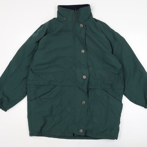 Rga Womens Green Anorak Coat Size 16 Zip