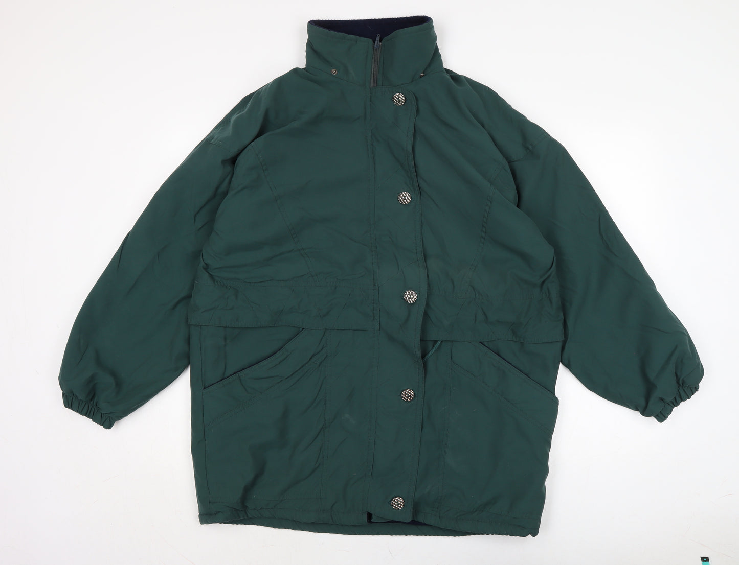 Rga Womens Green Anorak Coat Size 16 Zip