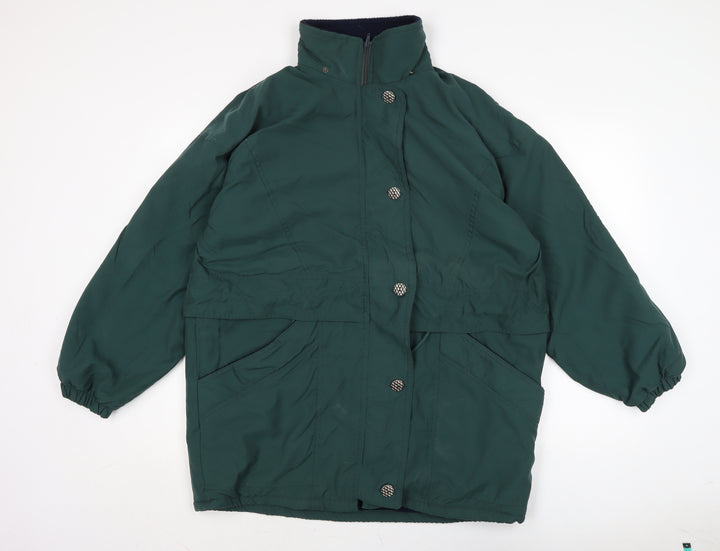 Rga Womens Green Anorak Coat Size 16 Zip
