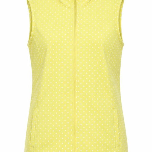 Damart Womens Yellow Gilet Waistcoat Size 14 Zip