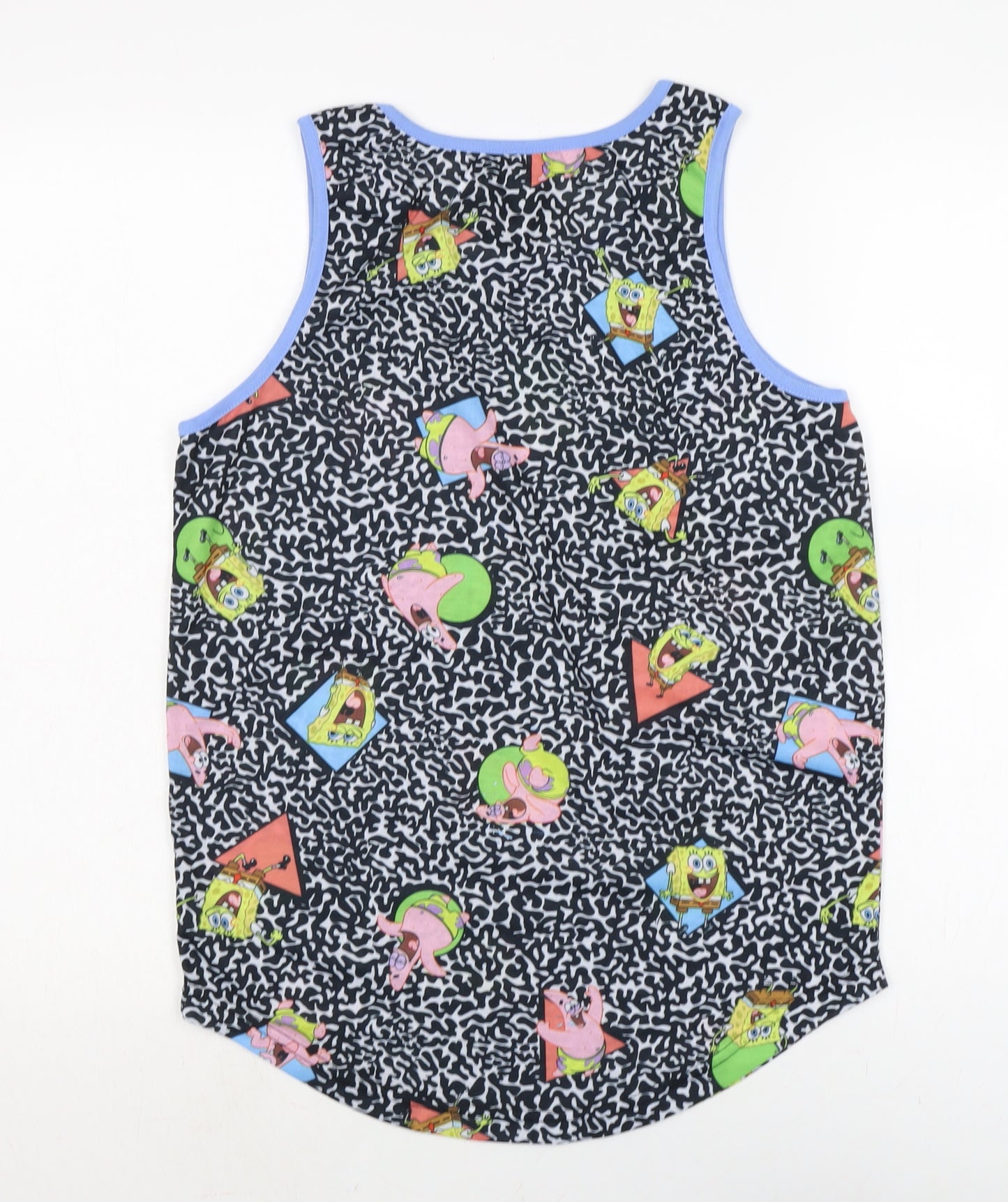 Nickleodeon Womens Multicoloured Animal Print Polyester Basic Tank Size S Boat Neck