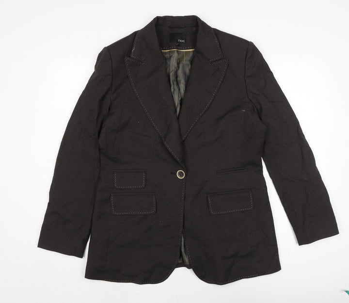 NEXT Womens Brown Jacket Size 16 Button