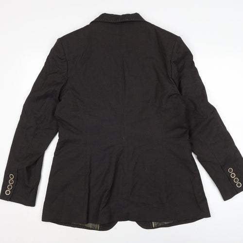 NEXT Womens Brown Jacket Size 16 Button