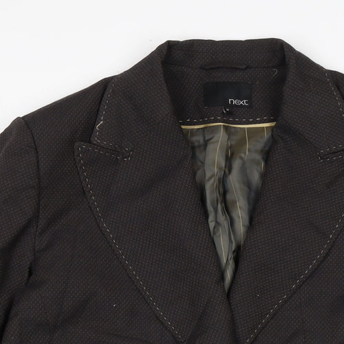 NEXT Womens Brown Jacket Size 16 Button