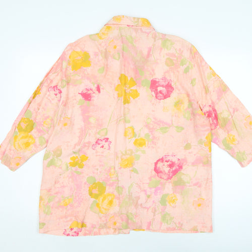 Bianca Womens Multicoloured Floral Viscose Basic Blouse Size 12 Collared