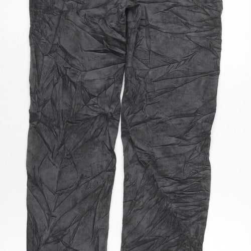 Marks and Spencer Womens Grey Cotton Sweatpants Trousers Size 8 L32 in Regular Zip