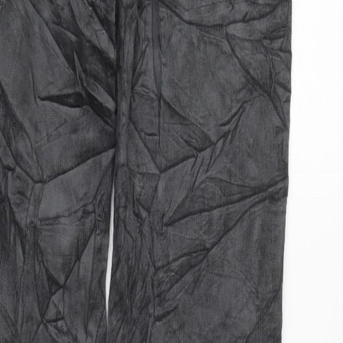 Marks and Spencer Womens Grey Cotton Sweatpants Trousers Size 8 L32 in Regular Zip