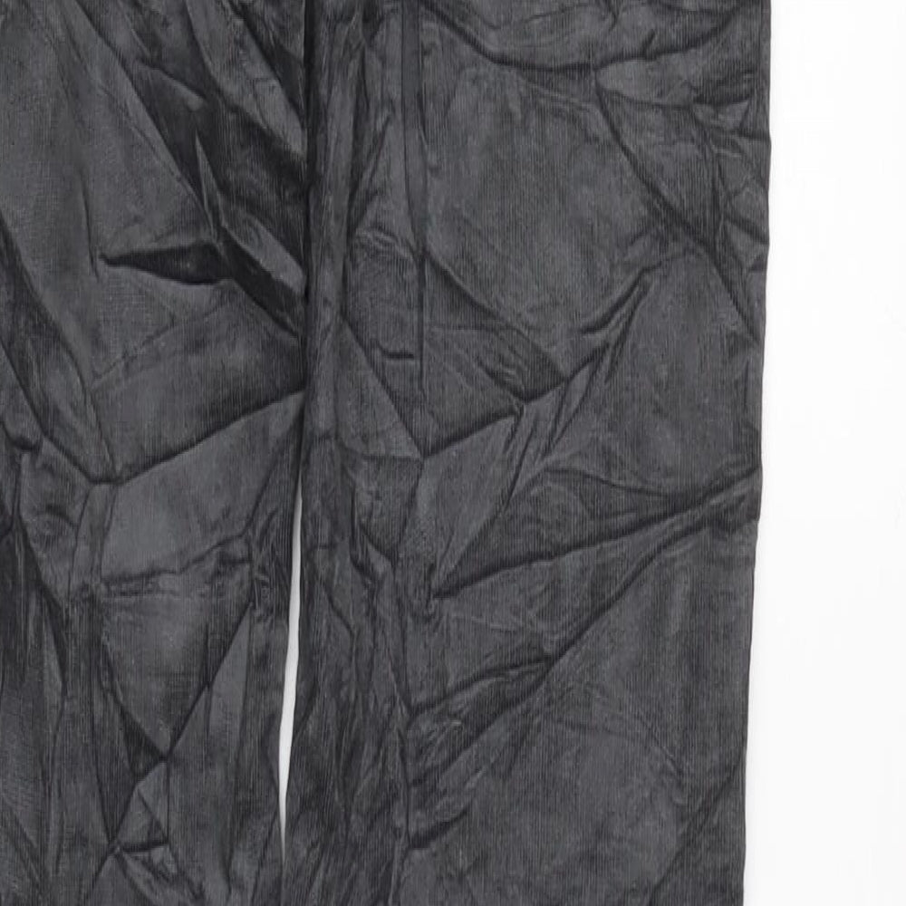 Marks and Spencer Womens Grey Cotton Sweatpants Trousers Size 8 L32 in Regular Zip