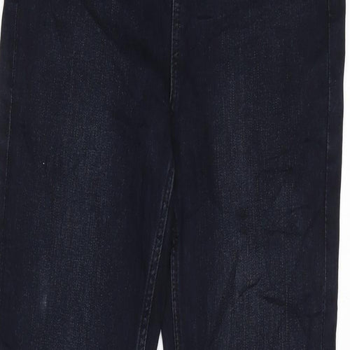 Marks and Spencer Womens Blue Cotton Blend Bootcut Jeans Size 8 L31.5 in Regular Zip