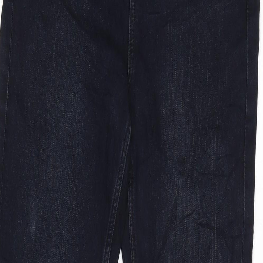 Marks and Spencer Womens Blue Cotton Blend Bootcut Jeans Size 8 L31.5 in Regular Zip
