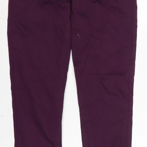 Marks and Spencer Womens Purple Cotton Blend Jegging Jeans Size 8 L29 in Regular