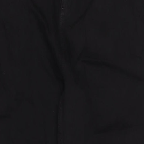 Marks and Spencer Womens Black Cotton Blend Straight Jeans Size 20 L30 in Regular Zip